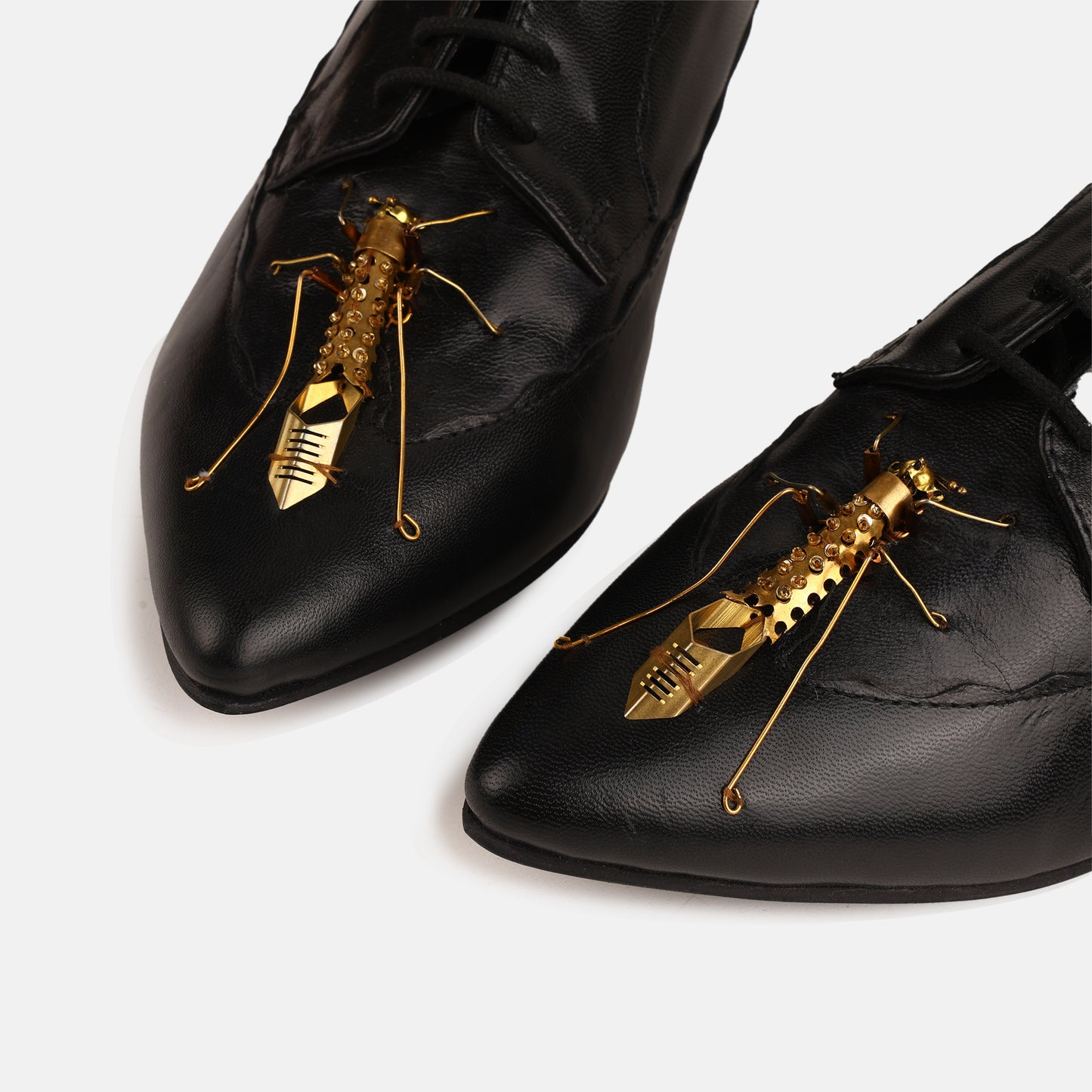 Insect Kitten Heel Mules