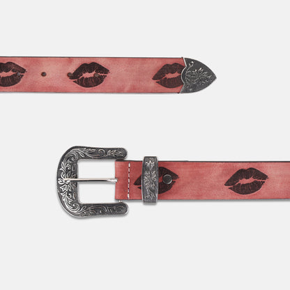Scarlet Smooch Leather Strap
